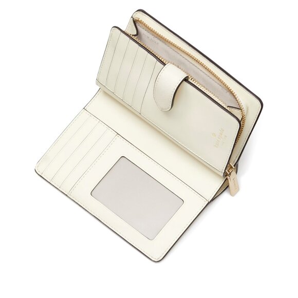 New Kate Spade Schuyler Medium Compact Bifold Wallet Meringue - Picture 3 of 3